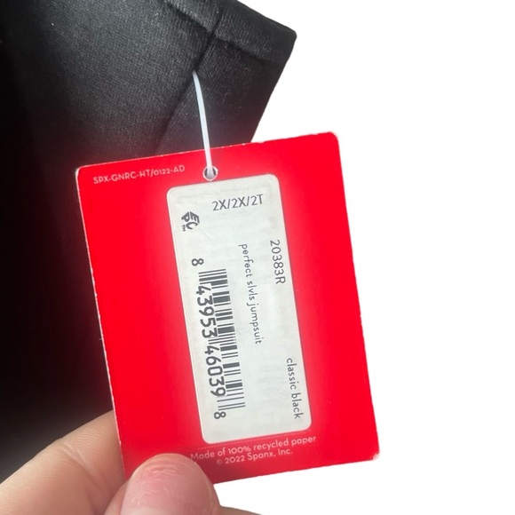 SPANX The Perfect Sleeveless Jumpsuit Classic Black NWT 2xl - Picture 6 of 7